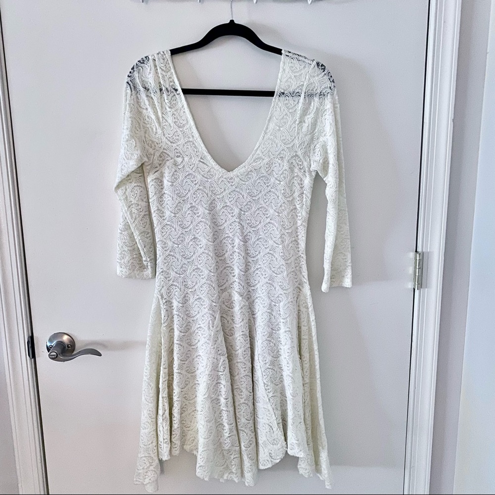 Free People cream lace dress